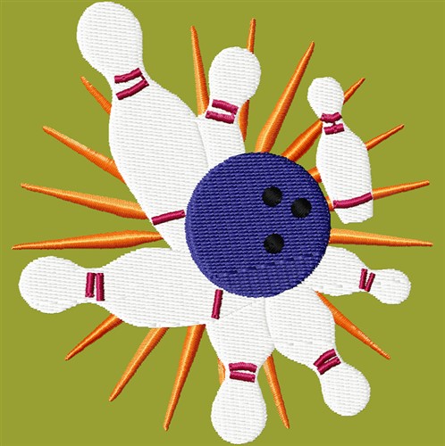 Bowling Bash Machine Embroidery Design