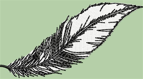 Single Feather Machine Embroidery Design