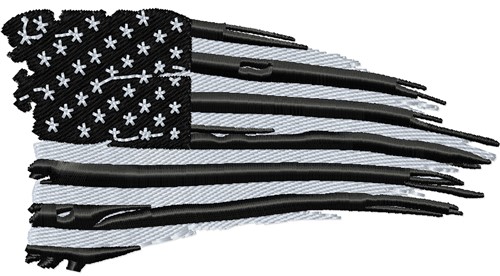 Distressed Flag Machine Embroidery Design