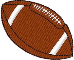 Picture of Banded Football Machine Embroidery Design
