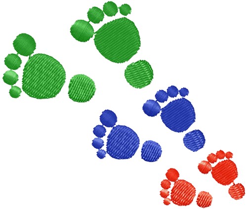 Footprints Machine Embroidery Design