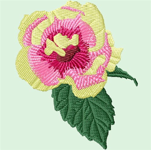 Blooming Hibiscus Machine Embroidery Design