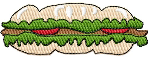 Deli Sandwich Machine Embroidery Design