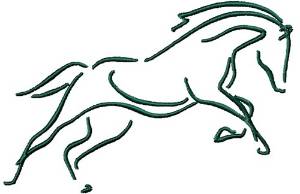 Picture of Horse Run Outline Machine Embroidery Design