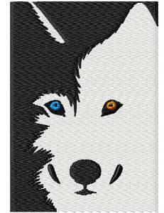 Picture of Husky Head Machine Embroidery Design
