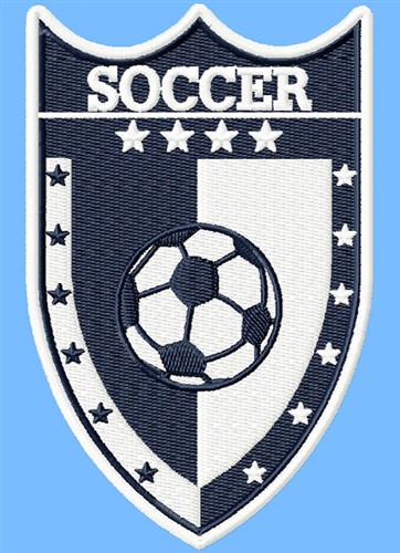 Soccer Badge Machine Embroidery Design