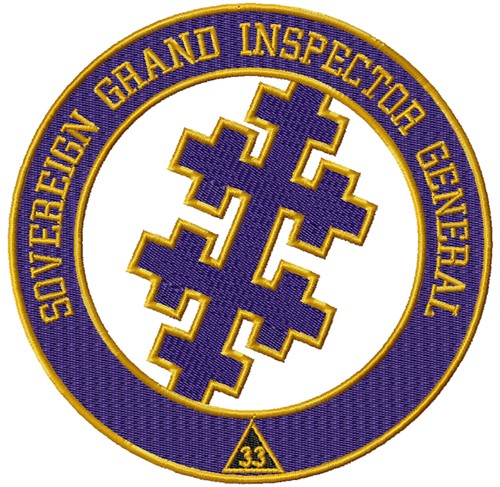 Sovereign Grand Inspector General Machine Embroidery Design