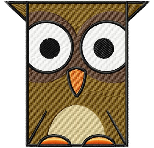 Square Owl Machine Embroidery Design