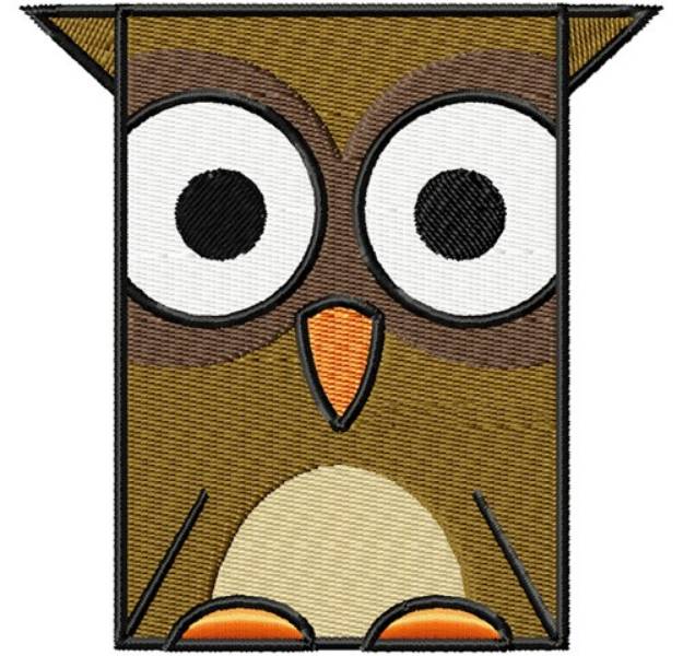 Picture of Square Owl Machine Embroidery Design