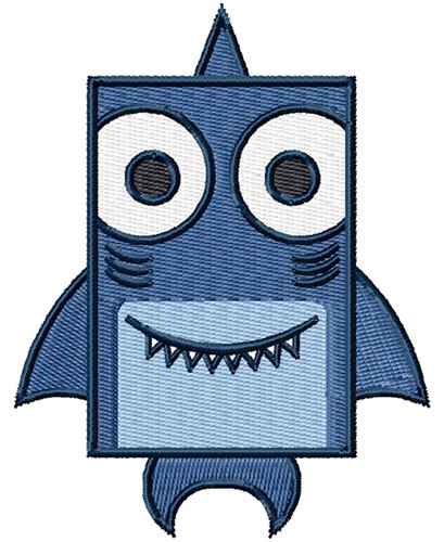 Square Shark Machine Embroidery Design