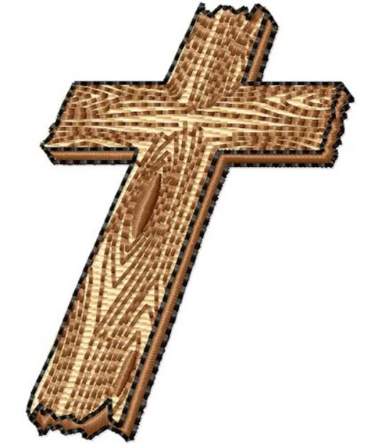 Picture of Wooden Cross Machine Embroidery Design