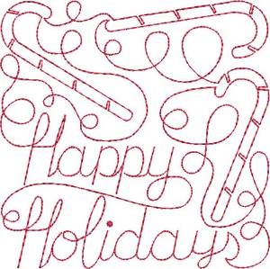 Picture of Free Motion Christmas 12 Machine Embroidery Design