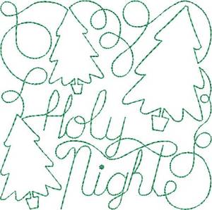 Picture of Free Motion Christmas 8 Machine Embroidery Design