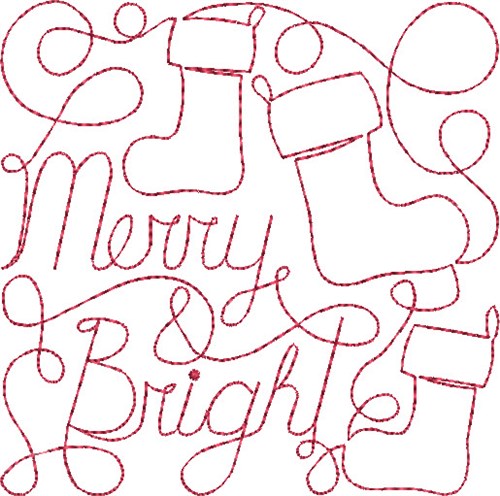 Free Motion Christmas 7 Machine Embroidery Design
