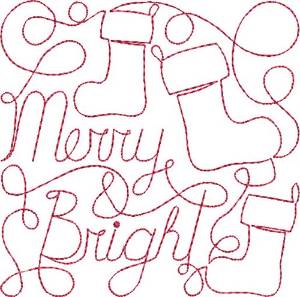 Picture of Free Motion Christmas 7 Machine Embroidery Design