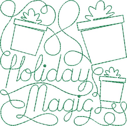 Free Motion Christmas 6 Machine Embroidery Design