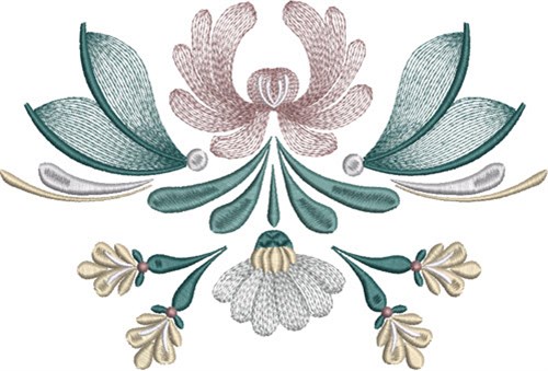 Large Flower Machine Embroidery Design