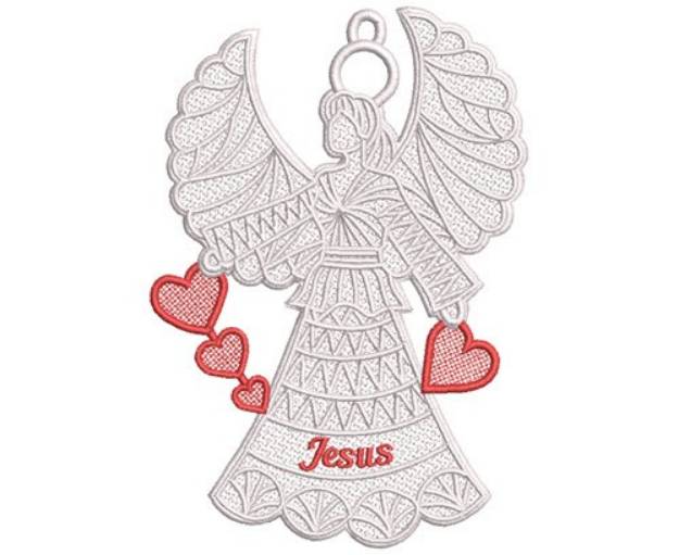 Picture of FSL Angel Loves Jesus Machine Embroidery Design