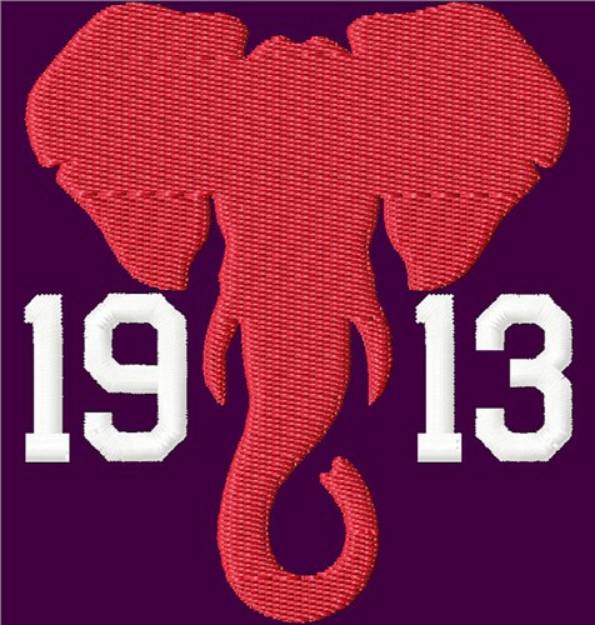 Picture of 1913 Elephant Machine Embroidery Design