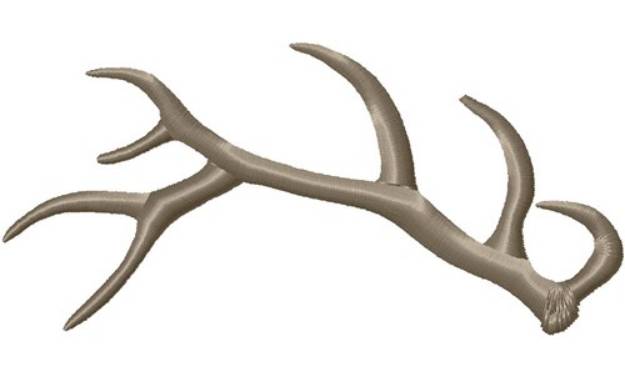 Picture of Single Elk Antler Machine Embroidery Design