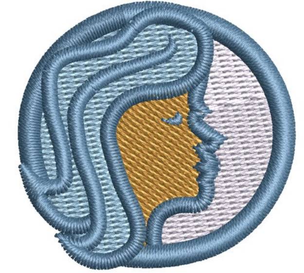 Picture of Gemini Symbol Cap Machine Embroidery Design