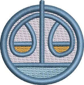 Picture of Libra Symbol Cap  Machine Embroidery Design