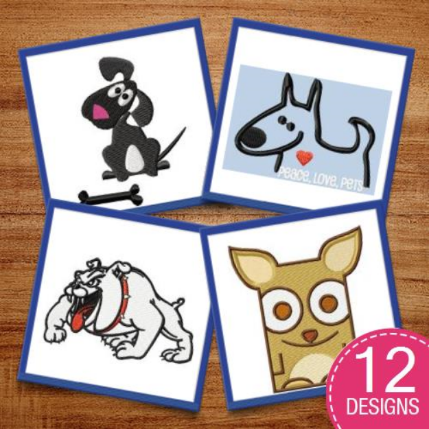 Picture of Dog Pack Embroidery Design Pack