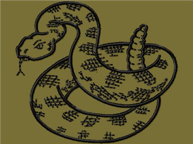 Picture of Rattle Snake Outline Machine Embroidery Design