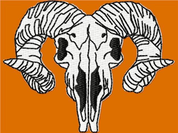Picture of Ram's Skull Machine Embroidery Design