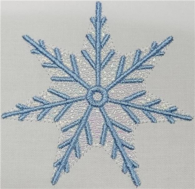 Picture of Mylar Snowflake 01 Machine Embroidery Design