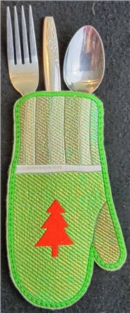 Picture of ITH Mylar Utensil Mitten 03 Machine Embroidery Design