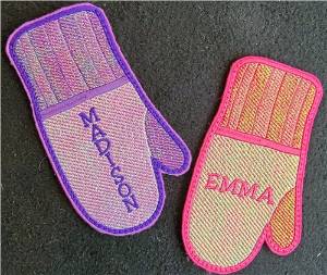 Picture of ITH Mylar Mitten 07-Blank Machine Embroidery Design