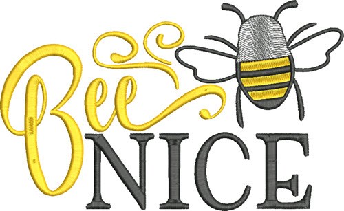 Bee Nice Machine Embroidery Design