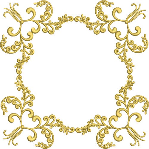 Fancy Frame Machine Embroidery Design
