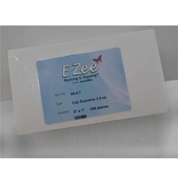 Picture of 99-4.7 E-ZEE CAP SUPREME 3.0oz: 4inX7in 250/pk WHITE Embroidery Backing
