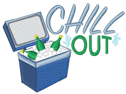 Cooler Chill Out Machine Embroidery Design