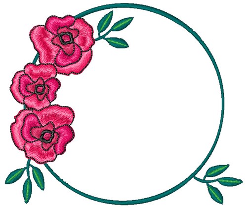 Floral Wreath Machine Embroidery Design