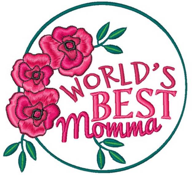 Picture of Worlds Best Momma Machine Embroidery Design