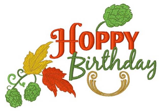Picture of Hoppy Birthday Machine Embroidery Design