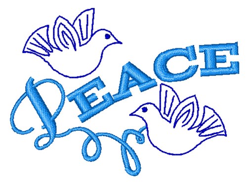 Peace Doves Machine Embroidery Design