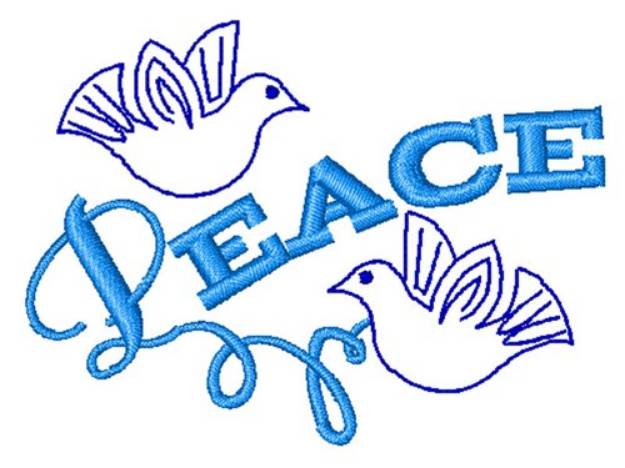 Picture of Peace Doves Machine Embroidery Design
