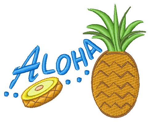 Aloha Pineapple Machine Embroidery Design