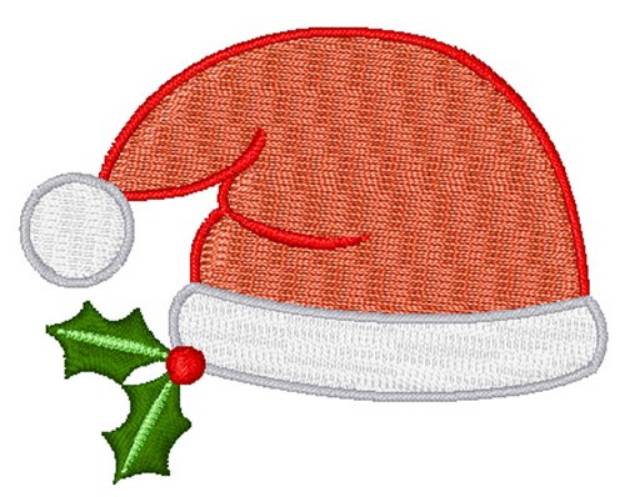 Picture of Santa Hat & Holly Machine Embroidery Design