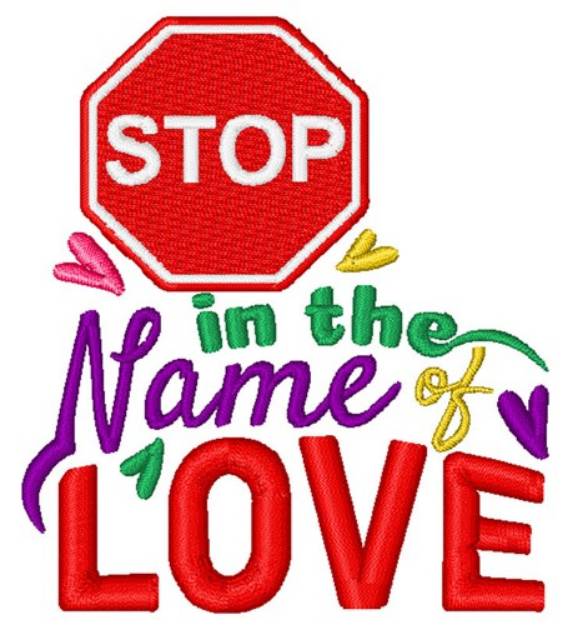 Picture of In The Name Of Love Machine Embroidery Design