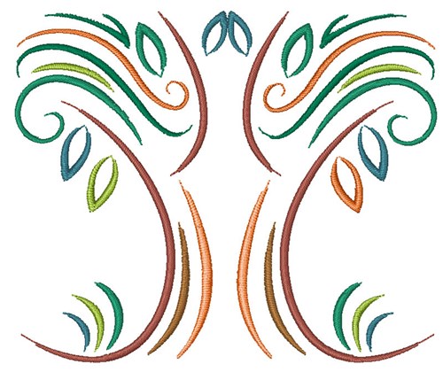 Fall Tree Outline Machine Embroidery Design