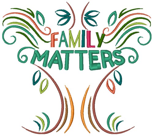 Fall Tree Family Matters Machine Embroidery Design
