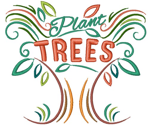 Plant Trees Machine Embroidery Design