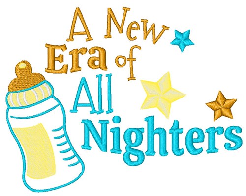All Nighters Machine Embroidery Design