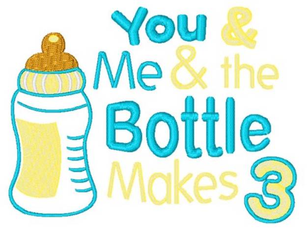 Picture of Bottle Makes 3 Machine Embroidery Design