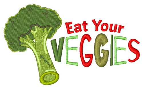 Broccoli_Eat_Your_Veggies Machine Embroidery Design